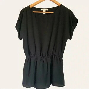 Forever 21  semi sheer peplum tunic